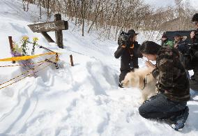 Site of deadly avalanche in Nasu, Japan