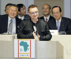 U2 singer Bono addresses TICAD in Yokohama