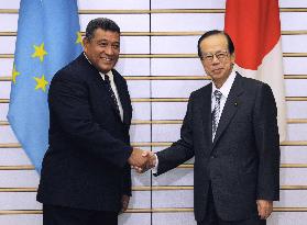 Fukuda says Japan to send environment research group to Tuvalu