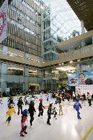 Skating rink set up at Tokyo's Marunouchi Building
