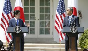 Abe, Obama hold joint press conference