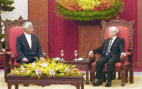 Japan's defense head meets Vietnam's Communist Party chief