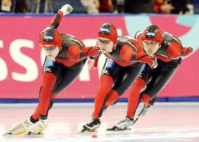 Japan comes 3rd in women's 500 meters team pursuit