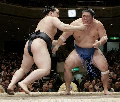 Asashoryu remains unbeaten at New Year sumo