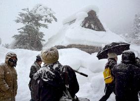 Falls from temple roof