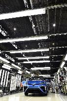 Toyota unveils production line for Mirai fuel-cell vehicle