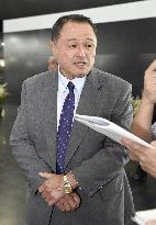 Ex-judo champ Yamashita speaks to press on return to IJF as director