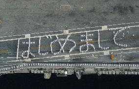 New U.S. nuclear aircraft carrier Ronald Reagan deployed at Yokosuka