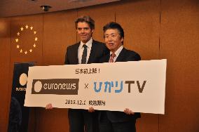 Euronews to start broadcasting in Japan in December