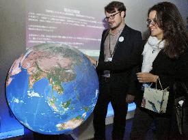 Globe shown on LCD at venue of U.N. disaster confab