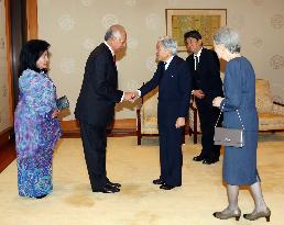 Japanese imperial couple welcome Malaysian PM, first lady