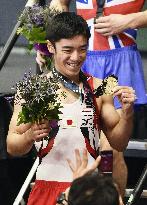 Japan's Shirai wins floor gold title at world