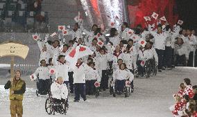 Japanese Paralympians at opening ceremony