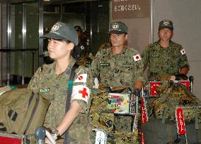 1st of GSDF aid teams to Indonesia returns to Japan