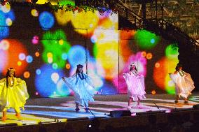 New hula dance fused with projection mapping