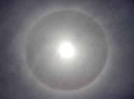 Solar halo observed in western Japan