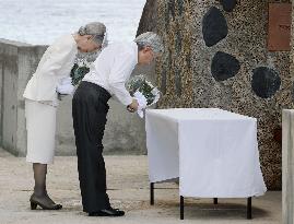 Japanese emperor, empress visit Palau to commemorate war dead