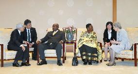 Uganda Pres. Museveni meets Japanese Emperor Akihito