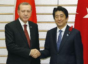 Japan PM Abe, Turkish President Erdogan