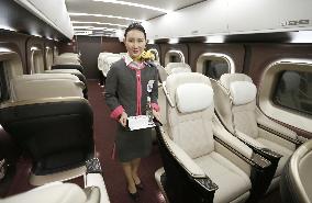 1 month before launch of new bullet train line