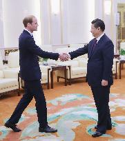 Britain's Prince William in China