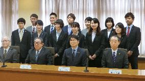 Nagasaki Univ. students before dispatch to NPT review conference