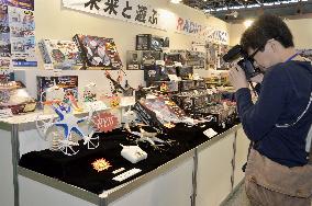Drone is displayed at Shizuoka Hobby Show