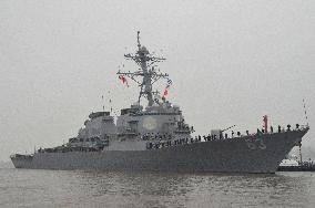 U.S. Aegis ship arrives in Shanghai for port visit amid tensions