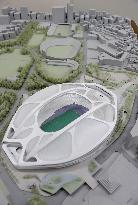 Japan unveils scale model of New National Stadium for Tokyo Olympics