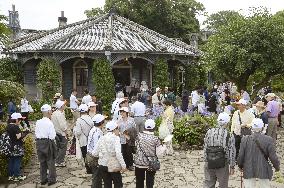 Tourists visit Japan's newly listed UNESCO World Heritage site