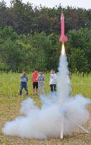 Self-made rocket lifts off in national high school rocketry contest