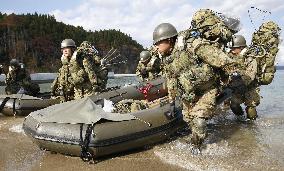 Coast guard, troops hold joint drill for natural disaster in Japan