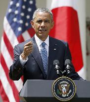 Abe, Obama hold joint press conference