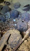 Helmets found in underground tunnel on Iwoto Island