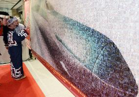 JR Hokkaido pitches new Shinkansen with mosaic art at Tokyo Station