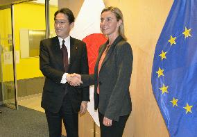 Japanese, EU foreign ministers meet in Brussels