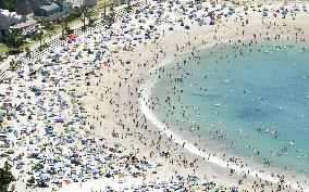 Shirarahama Beach in western Japan