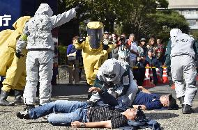 Drill simulating terror attack conducted in Tokyo temple