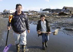 Father and son in Kesennuma