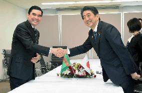 Japan's Abe, Turkmenistan's Berdimuhamedov