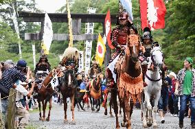 "Wild horse-chasing" festival held in Fukushima town
