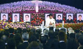 Memorial service held for 7 Brazilians killed in pileup