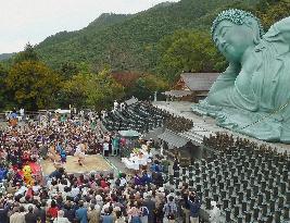 Yokozuna Hakuho in sumo ceremony