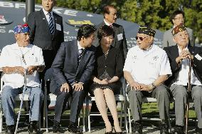Japanese PM Abe visits Go For Broke Monument