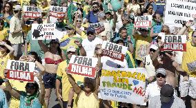 People in Brazil protest against corruption