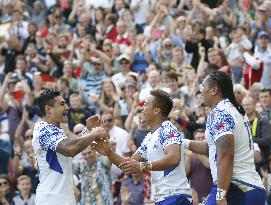 Rugby: Samoa down U.S. in physical encounter to head Pool B