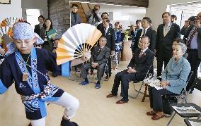 U.N. chief Ban visits tsunami-hit area in Sendai, northeast Japan