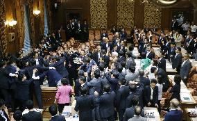Japan's security bills clear upper house panel