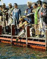 Ethnic Ainu people hold ritual to thank nature in northern Japan