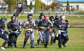 Mock feudal battle staged at samurai festival in Fukushima city